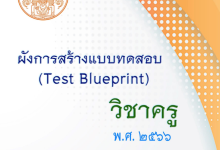 ไฟล์ผังการสร้างแบบทดสอบ (Test Blueprint) วิชาครู พ.ศ.2566 ฉบับผ่านความเห็นชอบจากคณะอนุกรรมการอำนวยการฯ และสภาคณบดีฯ