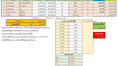 เช็กที่นี่ โปรแกรมคำนวณเงินเดือนครู แบบใหม่ แบบเปอร์เซนต์ โดยCoolpim kanmongkol