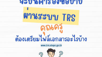 จะยื่นคำร้องขอย้ายผ่านระบบ TRS คุณครูต้องเตรียมไฟล์เอกสารอะไรบ้างนะ?